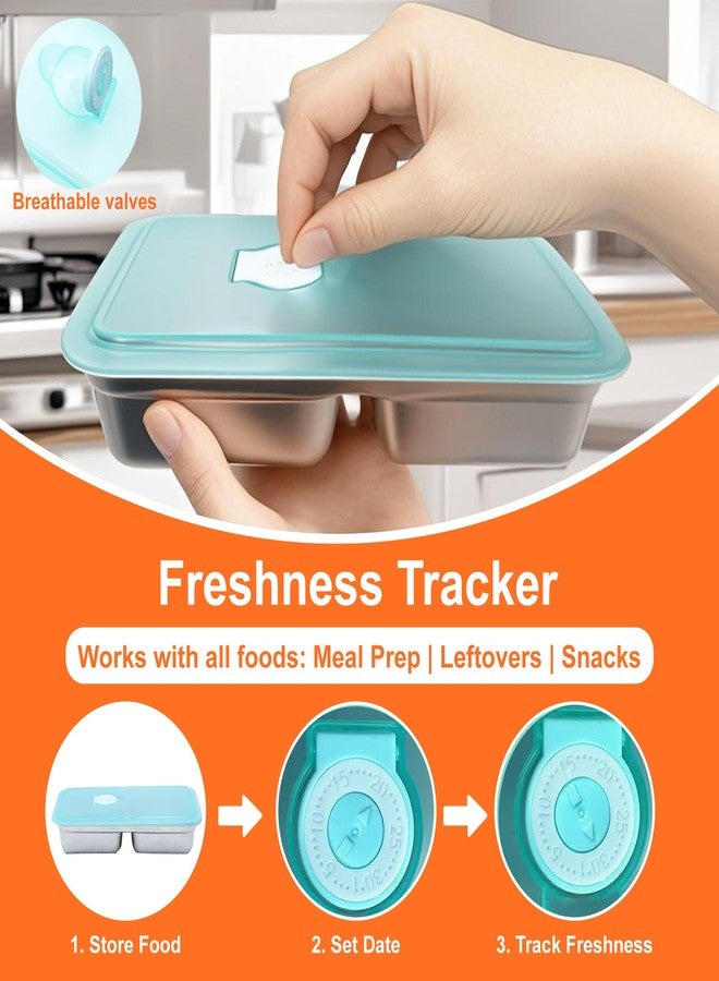 aeloer Stainless Steel Snack Containers, 2 Pcs Grab and Go Snack Box Reusable with Double Compartment, Food Storage Snackle box with Lids for Travel or Outdoor Camping - Image 5